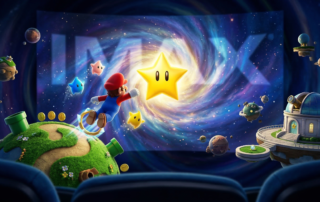 mario galaxy en la gran pantalla